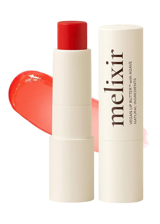 Melixir Vegan Lip Butter #08 Havana(Tinted) (+11 more colors), Bee Free, Petrolatum Free, Deep Nourishing Plant-Based Vegan Chapstick, Lip Balm for Dry, Cracked and Chapped Lips