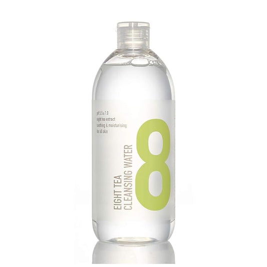 BOM Eight Tea Cleansing Water Makeup Remove Cleansing Water with Tea Extract Soothing Moisturizing Finish for Dry and Sensitive Skin 500mL / 16.9 fl.oz