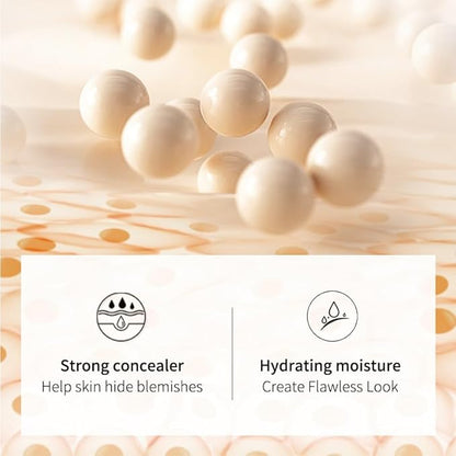 Color Correcting CC Cream, 2 Colors Natural & Ivory SPF 50 CC Cream Foundation Full-Coverage Concealer Invisible Pore Evens Skin Tone Hydrating Lightweight Long Lasting Waterproof 1.05 fl oz