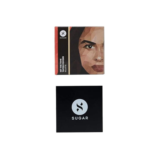 Sugar Cosmetics Set The Tone Tinted Powder10 Latte (Light) Long-Lasting, Oil-Controlling, Smooth Application
