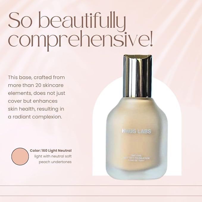 BY LADY GAGA Triclone Skin Tech Medium Coverage Foundation with Fermented Arnica 160 Light Neutral