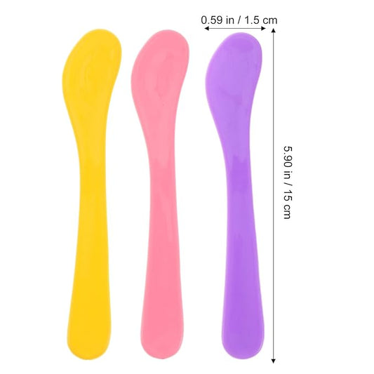 Healifty Facial Spoon Makeup Spatula Plastic Tool Diy Beauty Products 10 Pcs Set Random Color