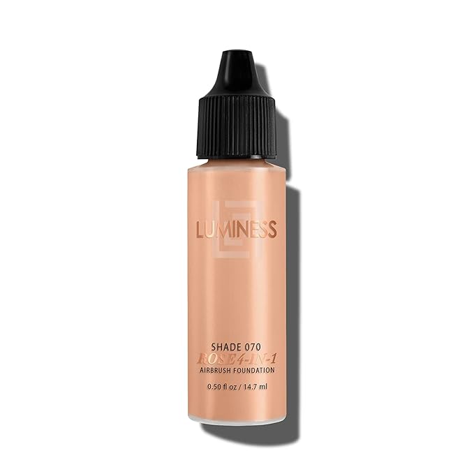 Luminess Air Rose 4-in-1 Airbrush Foundation - Shade 070, 0.50 oz, Warm