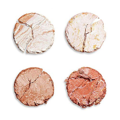 Makeup Revolution Cheek Kit, Take A Breather: 12 Shimmery Pink & Beige Cheek Shades in a Compact Palette