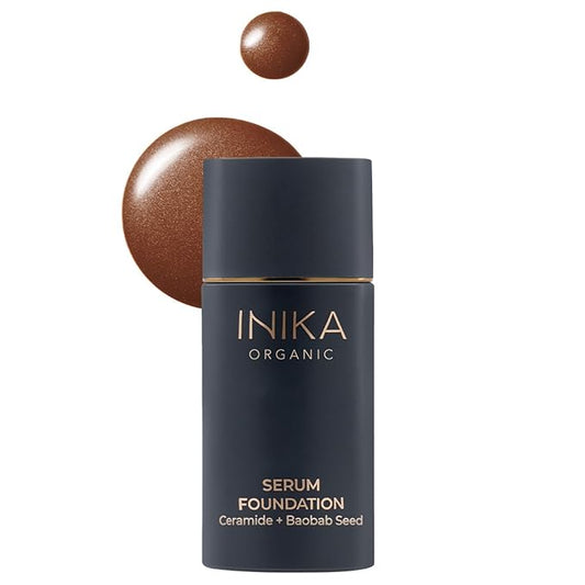 Organic Serum Foundation | Vegan, Buildable Coverage, Weightless Second Skin Feel, Transfer Proof with Skincare Ingredients in Sustainable Packaging. Vivid 25ml