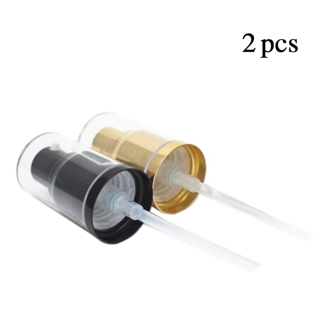 LUFOX 2Pcs Foundation Pump for Maybelline Fit Me Liquid Foundation (Gold+Black)