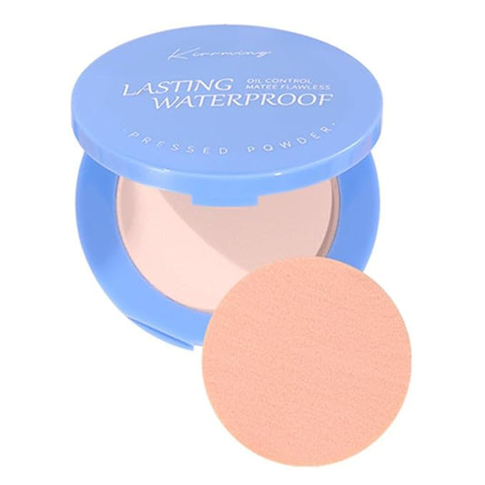 LAMUSELAND Pressed Powder Compact, Oil Control Brighten Skin 6 Colors Face Powder, Whitening Highlighting Face Makeup Tools for Women Girls (KI01)