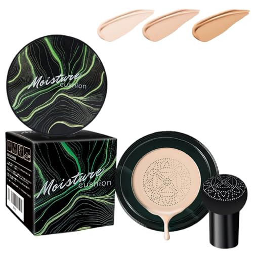 Cedar and Ash CC Cream - Cedar and Ash Makeup, Mushroom Head Air Cushion CC Cream, Cedar & Ash Moisture Concealer Foundation, Honey & Pine Make Up Flawless Light Long Lasting (1pcs*Ivory)