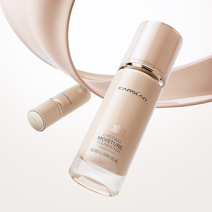 Lasting Moisture Foundation, 24H Longlasting Medium Coverage Dewy Finish Face Makeup, Poreless, Lightweight, Waterproof, Oil Free Liquid Foundation, P01