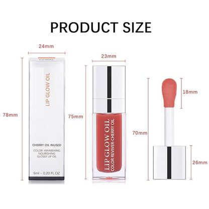 Hydrating Lip Glow Oil, Moisturizing Lip Glow Oil, Lip Plumper Gloss, Transparent Lip Gloss, Lip Oil, Plumping Lip Oil, Lip Balm, Tinted Lip Balm Lip Care (2PCS Raspberry)