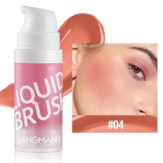 Liquid Blush Makeup Cream Blush For Cheeks Natural Glossy Blush Makeup Velvet Texture(04#)