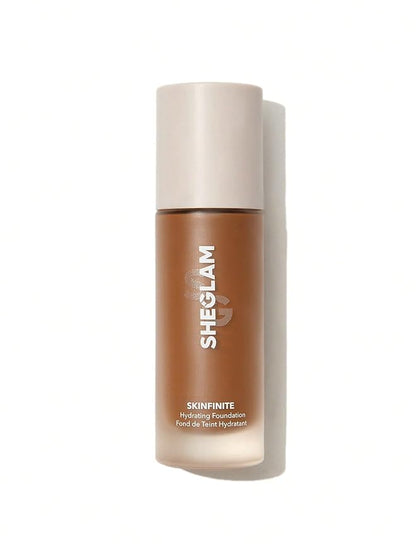 SHEGLAM Skinfinite Hydrating Foundation Flawless Dewy Foundation Hydrating Coverage Invisible Pore Concealer Pore-less Non-Greasy Lightweight Natural Soft Liquid Foundation-Mocha
