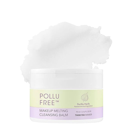 THANKYOU FARMER Pollufree Makeup Melting Cleansing Balm 3.16 Fl Oz (90ml) - Waterproof Makeup Remover, Patented Korean Herb Extract, Korean Cleansing Balm Makeup Remover, Oil Based Cleanser