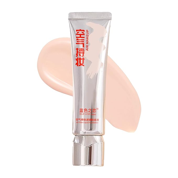 BLUE LOVE Liquid Foundation Makeup Full Coverage - Tinted Moisturizer for Combination & Oily Skin, Waterproof BB Cream Concealer for Mature Skin (Natural)