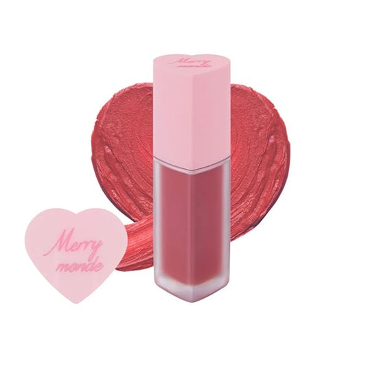 Cherry Heart Mega Tint – High-Pigment, Smudge-Proof Korean Lip Tint for All-Day Wear (03 Winter Pink, 1 Count)