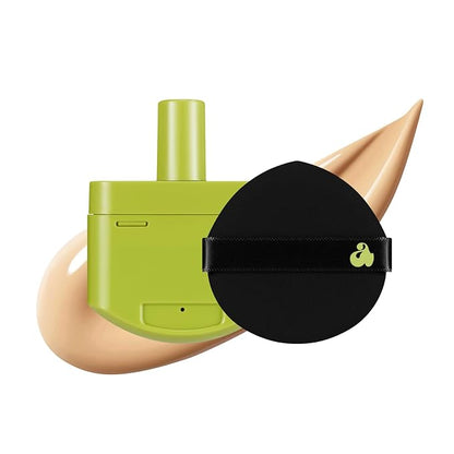 UNLEASHIA Foundation Makeup Healthy-Green Cushion Refill - 15g, Lightweight Buildable Coverage, Vegan Makeup, Natural Satin Finish(21W)