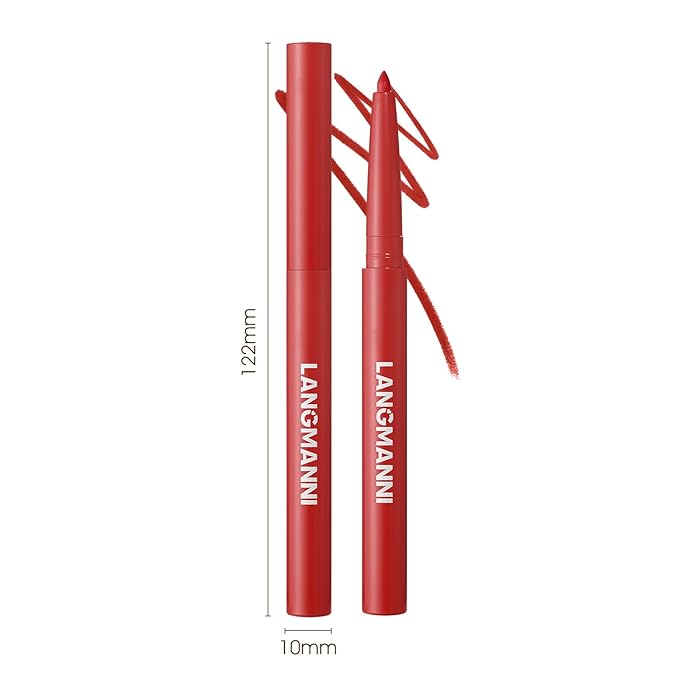 LANGMANNI 4Pcs Sculpting Matte Velvet Lip Liner Set,Smooth Creamy Texture,Waterproof And High Pigmented For Girls Daily Application Lip Makeup(9+10+11+12)