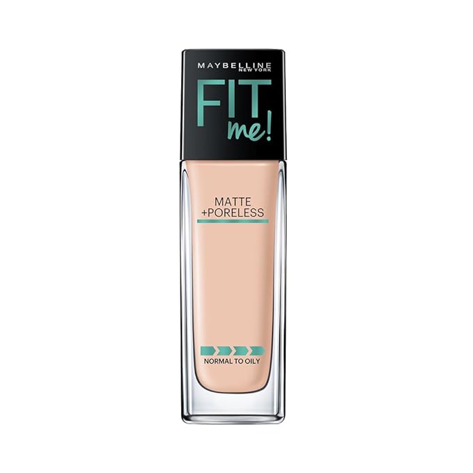 Maybelline Fit Me Matte + Poreless Liquid Foundation Makeup Bundle with Ivory and Classic Ivory, 1 Count