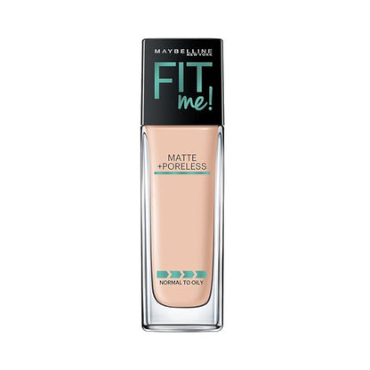 Maybelline Fit Me Matte + Poreless Liquid Foundation Makeup Bundle with Ivory and Classic Ivory, 1 Count