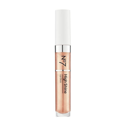 No7 High Shine Lip Gloss - Honey Bloom - Moisturizing, High-Shine Lip Gloss with Jojoba Oil for Lips - Hydrating, Longwear Lip Makeup - Non-Sticky Formula (8ml)