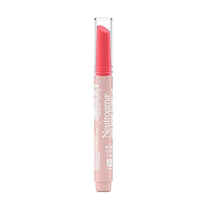 Neutrogena High Shine Glossy Lip with Maracuja Oil + Vitamins & Antioxidant Vitamin E, Nourishing Glossy Lip, Non-Retractable, Pigmented For Buildable Color, Poppy Pink, 0.07 oz