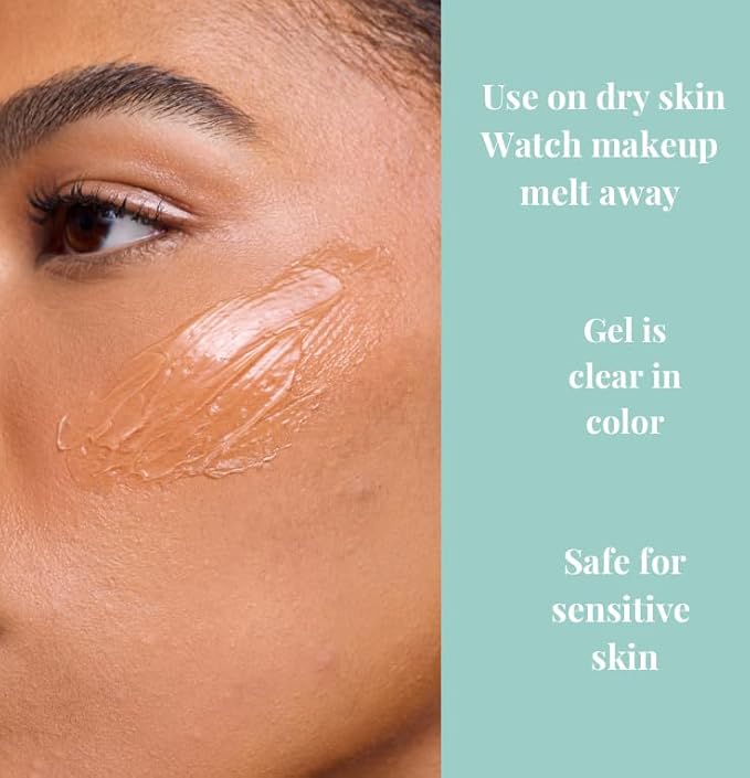 Dew Away Cleansing Gel Makeup Remover, Removes Waterproof Mascara, 3-In-1 Cleanser, Oil Based, Moisturizing, Great For Sensitive Skin, All Natural, TSA Friendly, 3.38 fl oz