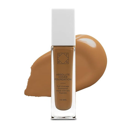 Absolute Cover Foundation #8.25 | Liquid Medium Coverage Foundation with Natural FInish | Oil-Free Face Makeup | Medium Tan-Deep Shade with Neutral Undertone | 1oz/30ml