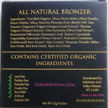 Premium Pressed Bronzer [6 Available Shades] | Natural &Organic Skin Enhancing Ingredients | Hypoallergenic, Highly Pigmented Formula For A Youthful, Sun-Kissed Look (Cocoa Beach)