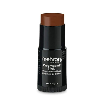 Mehron CreamBlend Stick | Face & Body Paint - Foundation Cream Makeup - Perfect for Halloween - .75 oz (21 g) - Light Cocoa