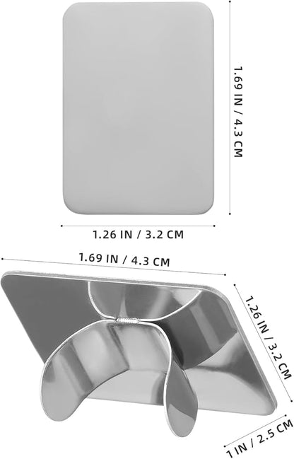 Frcolor 2PCS Nail Art Palette Stainless Steel Makeup Mixing Palette Ring Nail DIY Art Design Paint Color Mixing Palette Metal Tool
