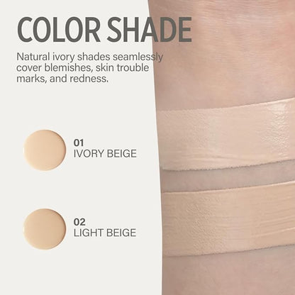 CREAM TOUCH CONCEALER #02 (15ML, 0.50 FL.OZ.) / Imperfections Coverage, Lightweight, Skin-comforting, Dreamy Skin, Mild Formula, Triple CICA