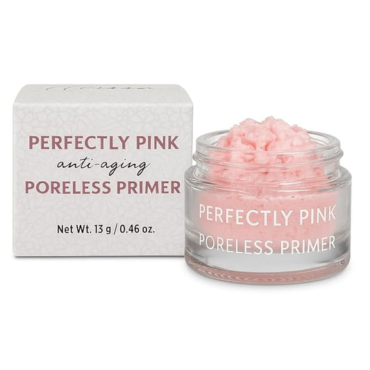 Perfectly Pink Poreless Primer Face Makeup Primer, Pore Perfecting, Skin Smoothing, Mattifying, Line Smoothing, Long Lasting, Skin Blurring, Use before or after foundation, powder, All skin types