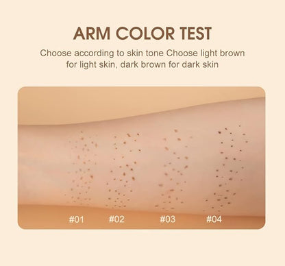 Freckle Pen 4 Colors Natural Freckle Pen Fake Freckle Pen Waterproof Long Lasting Soft Spots Natural Relaxing Sun Makeup (Dark Brown)