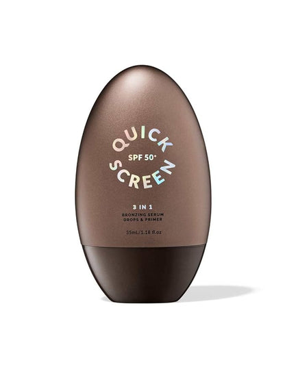 THE QUICK FLICK Bronzing Drops for Face with SPF 50+ Protection – 3-in-1 Liquid Bronzer, Hydrating Serum & Primer for Glowing, Sun-Kissed Skin – Lightweight, Vegan & Cruelty Free (1 Fl Oz.)