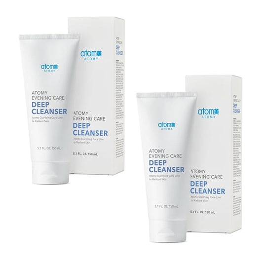A.t.o.m.y Evening Care Deep Cleanser - 5.1oz(150ml) x 2 pack, Facial Foam, Face Wash