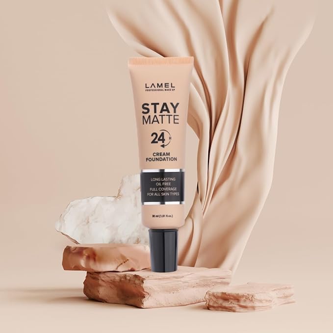 Foundation Stay Matte - Full Coverage Foundation - Long-Lasting & Waterpoof - Dewy & Flawless Finish - For All Skin Type - Organic & Oil-Free - Anti-Aging Formula, 404-1.01 fl.oz (Toffee)