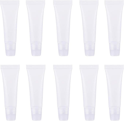 8ml Mini Clear Empty Lip Gloss Balm Container Soft Tubes Makeup Box (100 Pcs)