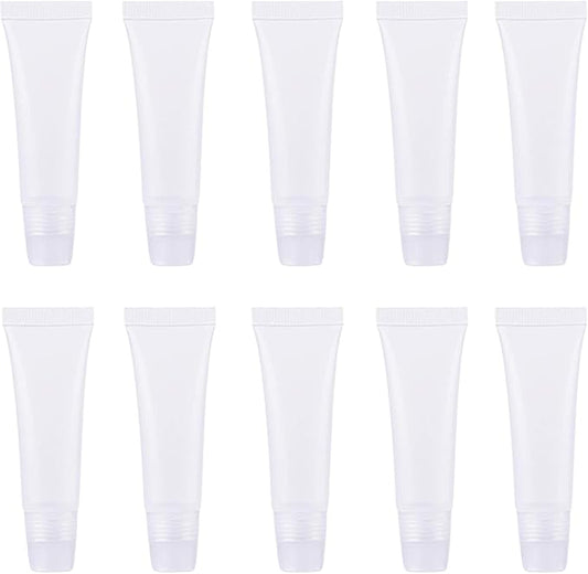 8ml Mini Clear Empty Lip Gloss Balm Container Soft Tubes Makeup Box (100 Pcs)