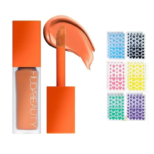 H.U.D.A BEAUTY #FAUXFILTER Under Eye Color Corrector 0.3 oz / 9 mL (Mango, 0.3 oz / 9 ml) + Bonus Acne Patch (36 Pieces)