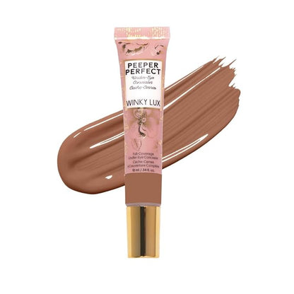 Winky Lux Peeper Perfect Under Eye Concealer, Makeup & Brightener, Full Coverage Concealer for Dark Circles, Color Corrector & Eye Primer, Collagen & Hyaluronic Acid (Deep)