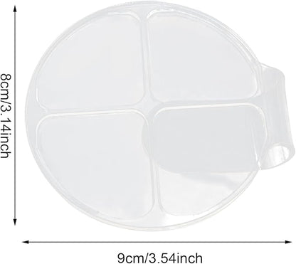 yueton 2PCS Acrylic Makeup Mixing Tray Makeup Palette Spatula Eyeshadow Makeup Hand Palette Nail Art Transparent Palette Hand Makeup Mixing Palette Cosmetic Foundation Dish for Makeup Foundation