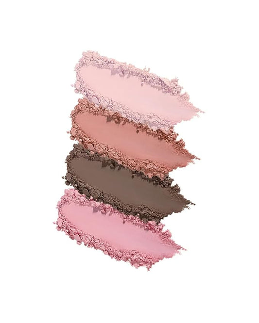 Flower Knows Swan Ballet Six-Color Makeup Palette,Eyeshadow,Blush,Highlighting & Contour All-in-One Face Makeup Palette with 4 Matte+2 Shimmer Pink Shades(03 Pink Swan,0.23 Oz)