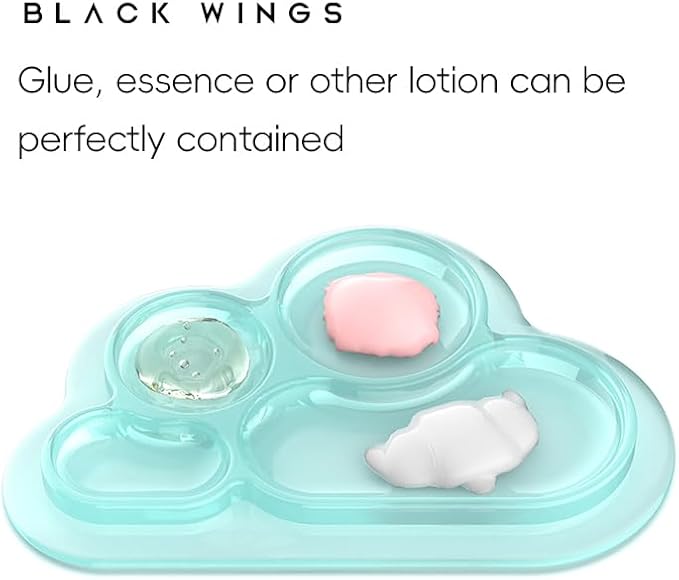 Blackwings Multi-Use Silicone Palette for Makeup, Nail Art, Lashlift & Painting, Cloud Design Style, Reusable Blending Board with Customizable Zones, Portable & Easy Clean for Professionals/DYI