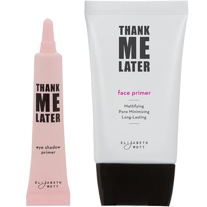 Elizabeth Mott - Thank Me Later Eye Primer (10 g) & Elizabeth Mott - Thank Me Later Face Primer (30g) a Long-lasting Makeup Gripping Formula & Elizabeth Mott Thank Me Later Setting Spray (95ml)