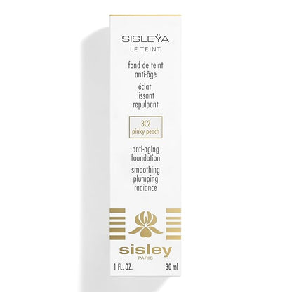 Sisley Paris Sisleya Le Teint, 3C2 Pinky Peach - 30 mL - Anti-Aging, Oil-Free Fluid Foundation for Radiance & Smoothing - All Skin Types - Non-Comedogenic