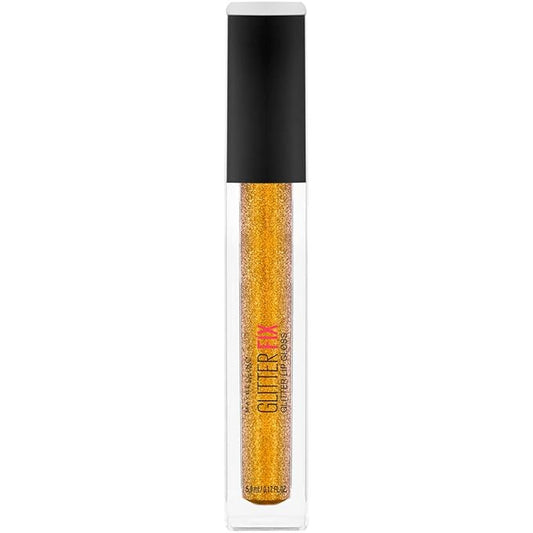 Maybelline New York Lip Studio Glitter Fix Glitter Lip Gloss Makeup, Gold Boost, 0.17 fl. oz.