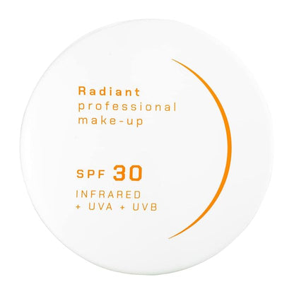 Radiant Professional Face Powder Photo Ageing Protection SPF 30 Advanced Compact Powder UVA & UVB Protection Long Lasting, Sweat-Proof Matte Press Powder Oil Control & Anti-aging Action (Skin Beige)