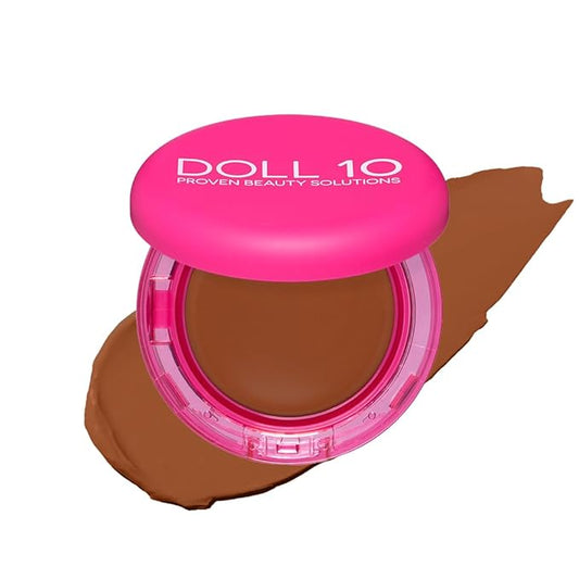 Doll 10 Peptide Bounce Balm Foundation™ – Hydrating, Age-Defying Foundation for Older Women, All Skin Types – Vegan, Clean, Natural, Medium Buildable Coverage, Blurs Fine Lines - [Deep/Rich]