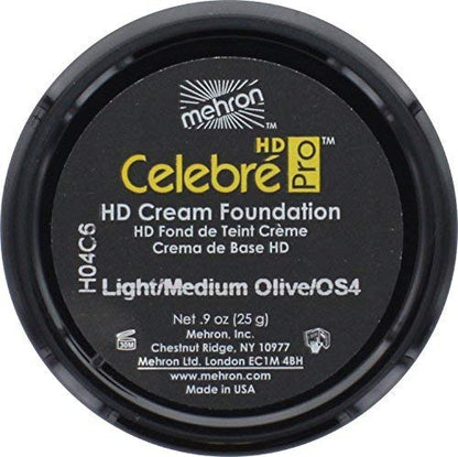 Mehron Makeup Celebre Pro-HD Cream Face & Body Makeup (.9 oz) (Light Medium Olive)
