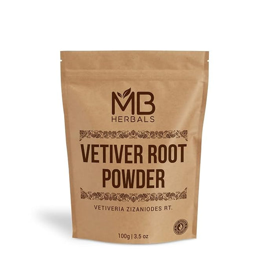 MB Herbals Vetiver Powder 100 Gram (3.5 oz) | Khus | Vetiveria Zizanioides | For Face Packs